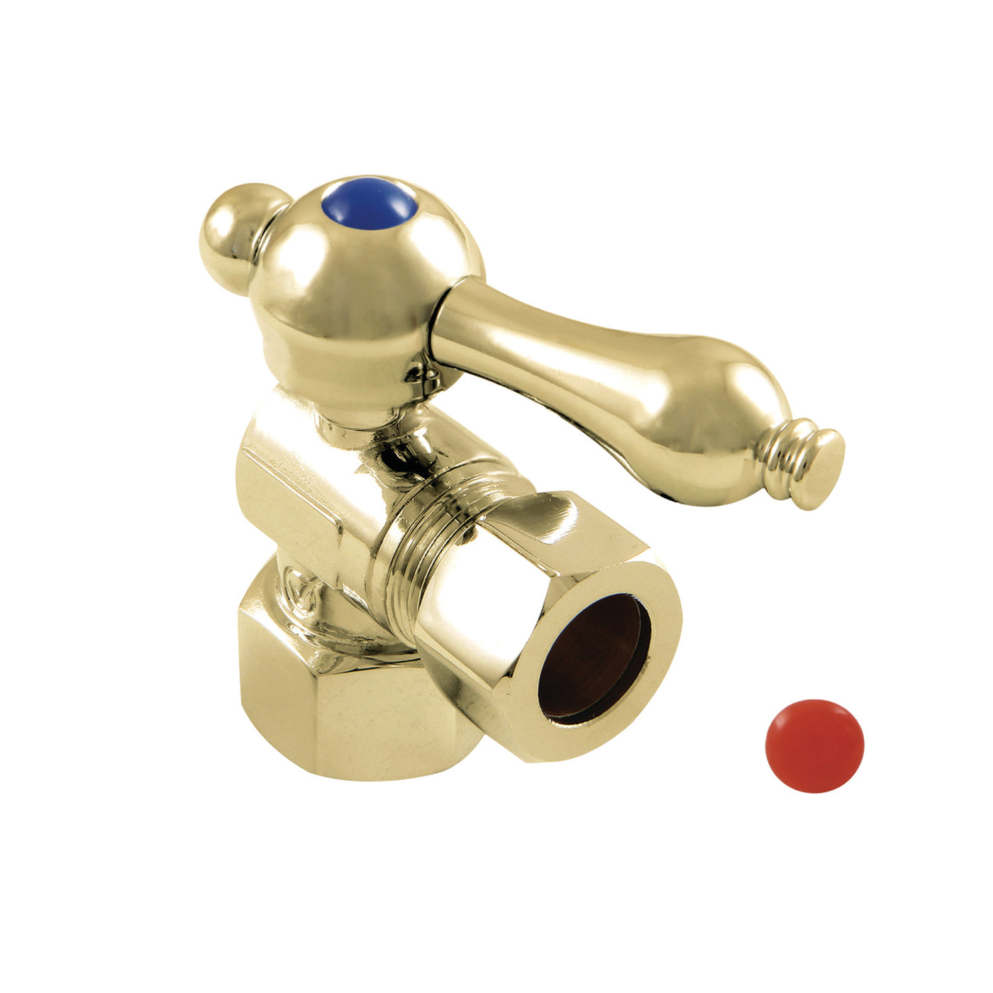 Elements of Design ECC44402 1/2-Inch FIP x 1/2-Inch OD Comp Angle Stop Valve, Polished Brass
