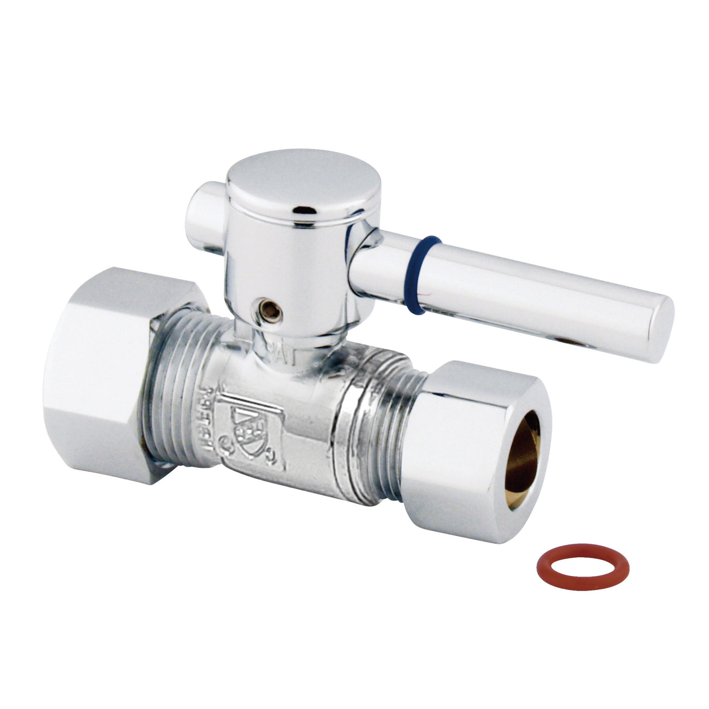 Elements of Design ECC44451DL 5/8-Inch OD Comp x 1/2-Inch OD Comp Straight Shut Off Valve, Polished Chrome