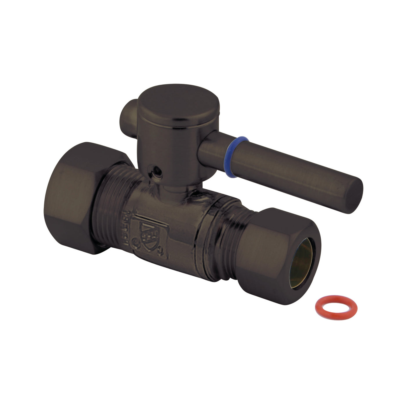 Elements of Design ECC44455DL 5/8-Inch OD Comp x 1/2-Inch OD Comp Straight Shut Off Valve, Oil Rubbed Bronze