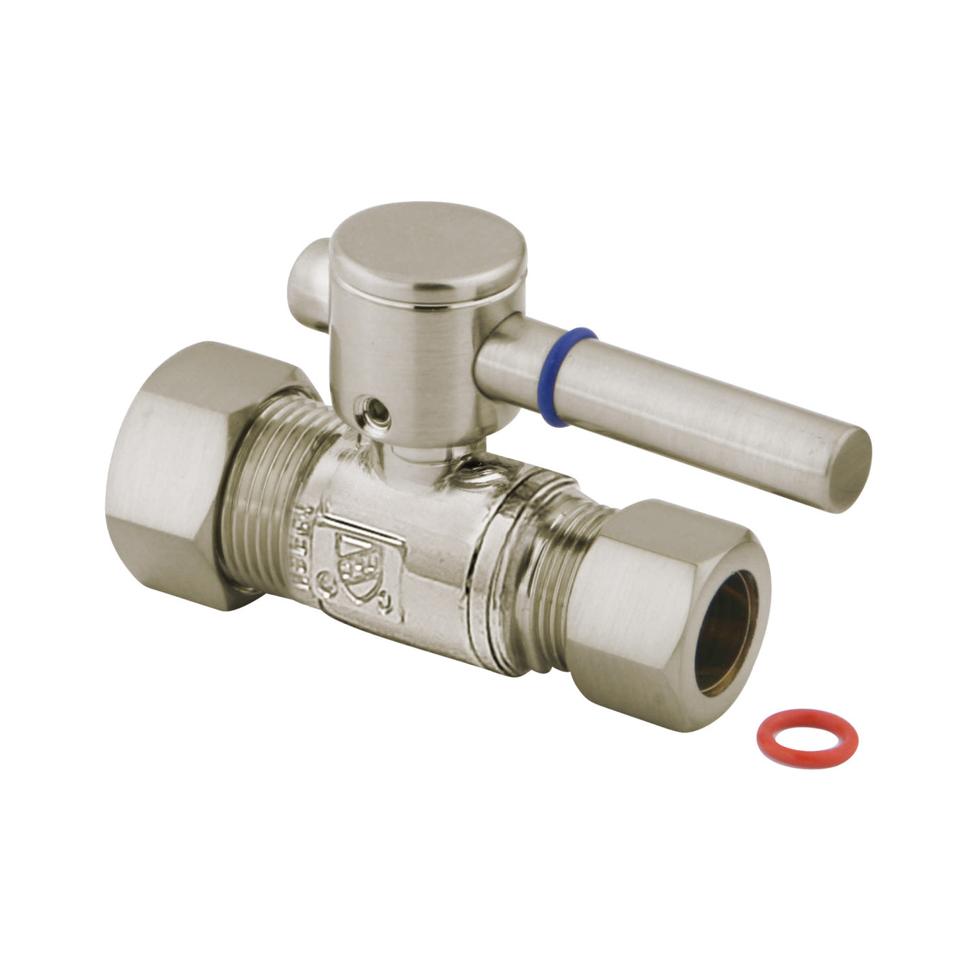 Elements of Design ECC44458DL 5/8-Inch OD Comp x 1/2-Inch OD Comp Straight Shut Off Valve, Brushed Nickel