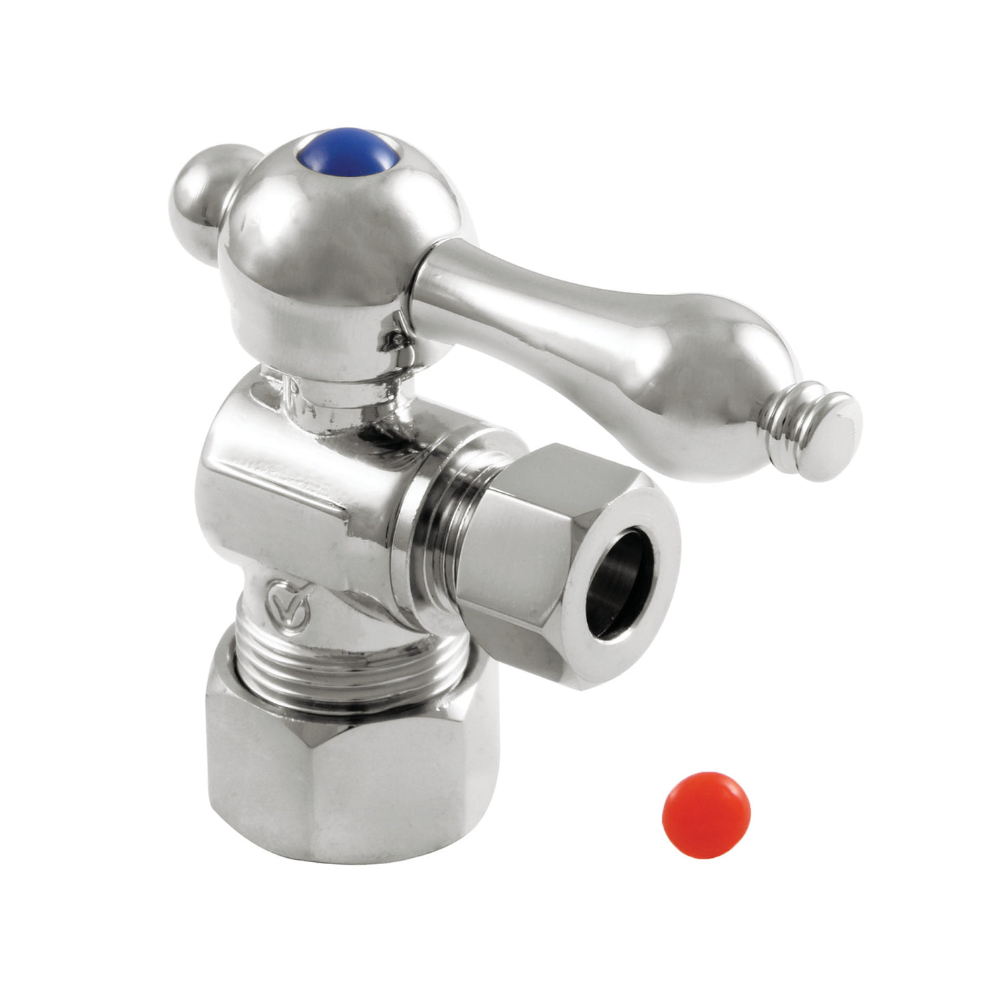 Elements of Design ECC53301 5/8-Inch OD Comp x 3/8-Inch OD Comp Angle Stop Valve, Polished Chrome