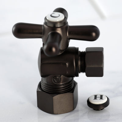 Elements of Design ECC53305X 5/8" OD Comp x 3/8" OD Comp Angle Stop Valve, Oil Rubbed Bronze