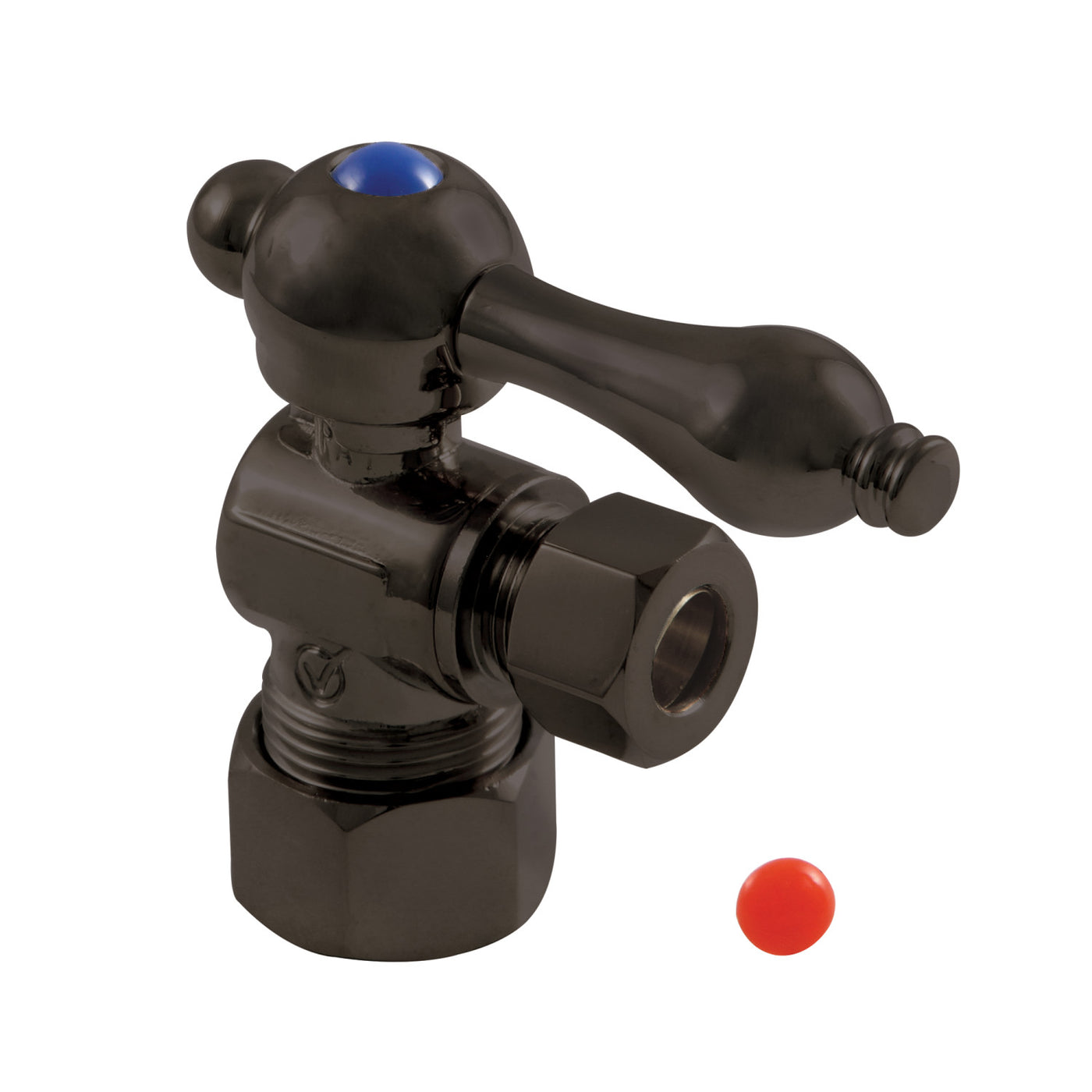 Elements of Design ECC53305 5/8-Inch OD Comp x 3/8-Inch OD Comp Angle Stop Valve, Oil Rubbed Bronze