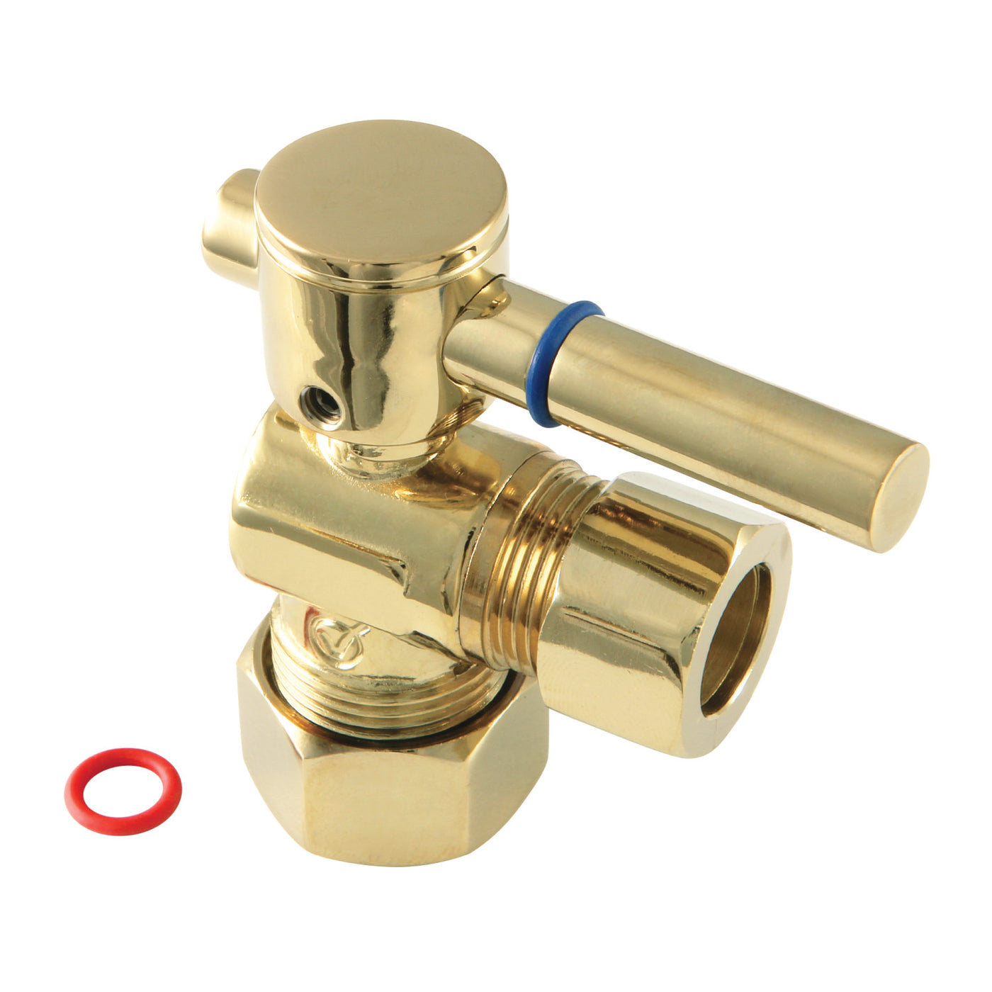 Elements of Design ECC54402DL 5/8-Inch OD Comp x 1/2-Inch OD Comp Angle Stop Valve, Polished Brass