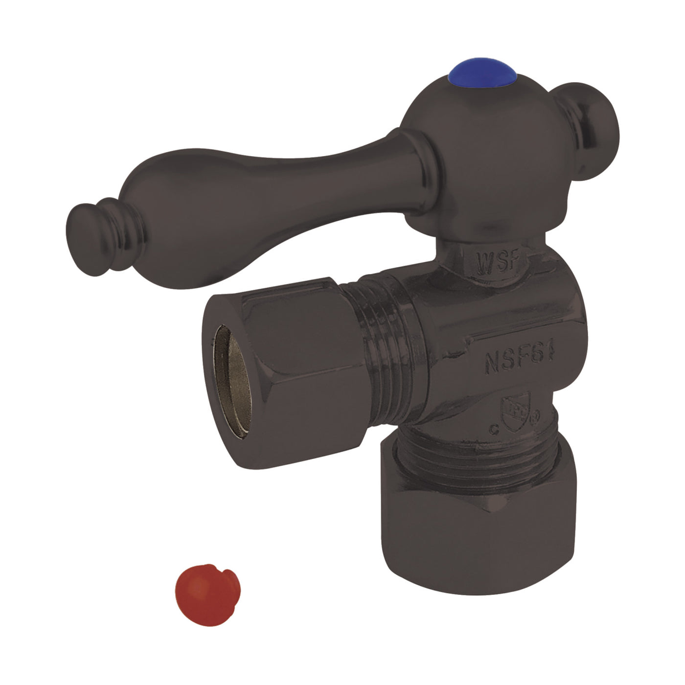 Elements of Design ECC54405 5/8-Inch OD Comp x 1/2-Inch OD Comp Angle Stop Valve, Oil Rubbed Bronze