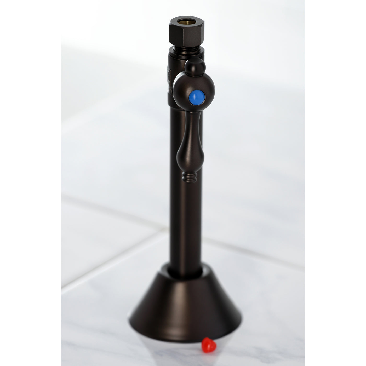 Elements of Design ECC83255 1/2-Inch Sweat x 3/8-Inch O.D. Comp Straight Shut Off Valve with 5-Inch Extension, Oil Rubbed Bronze