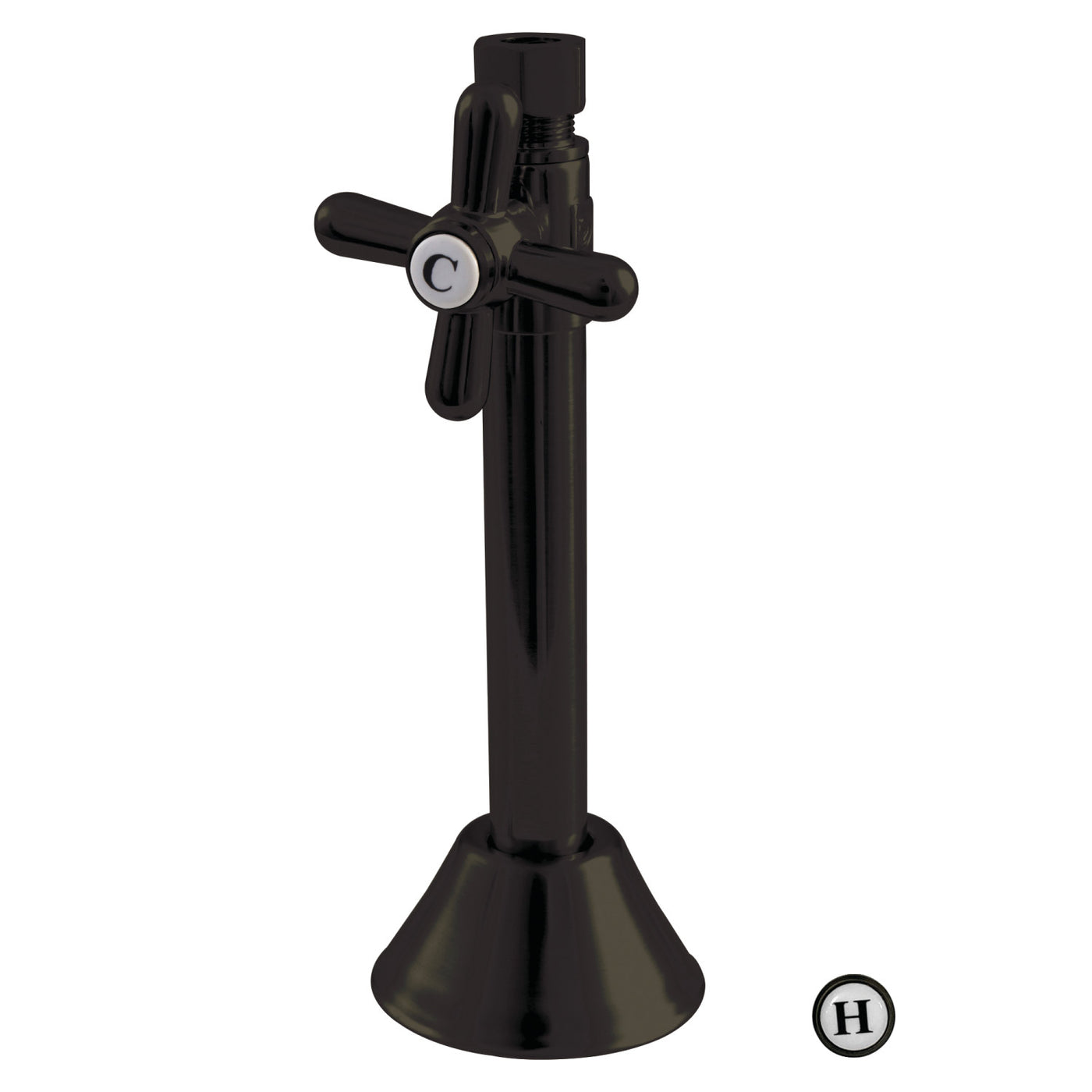 Elements of Design ECC83255X 1/2-Inch Sweat x 3/8-Inch O.D. Comp Straight Shut Off Valve with 5-Inch Extension, Oil Rubbed Bronze