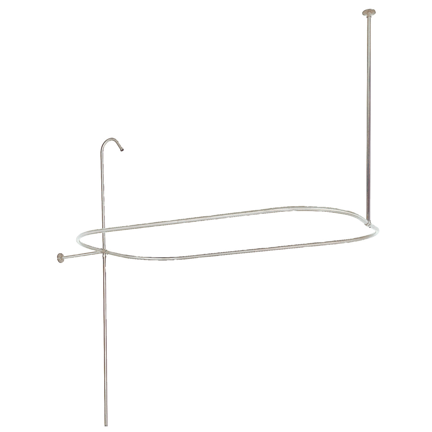 Elements of Design ED1040-8 End Mount Rectangular Shower Riser with Enclosure, Brushed Nickel