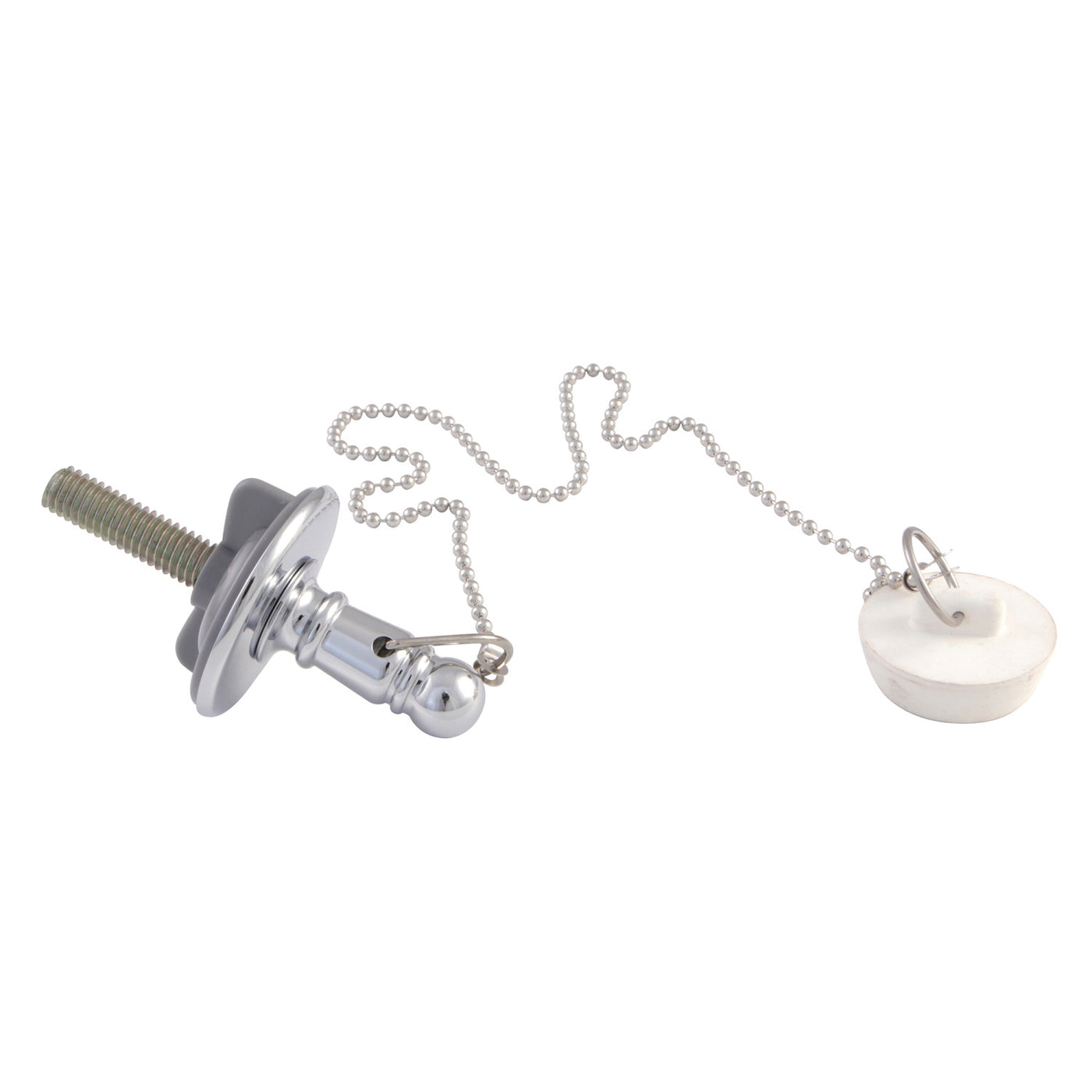 Elements of Design ED1111 Rubber Stopper Chain and Attachment for CC1001, Polished Chrome