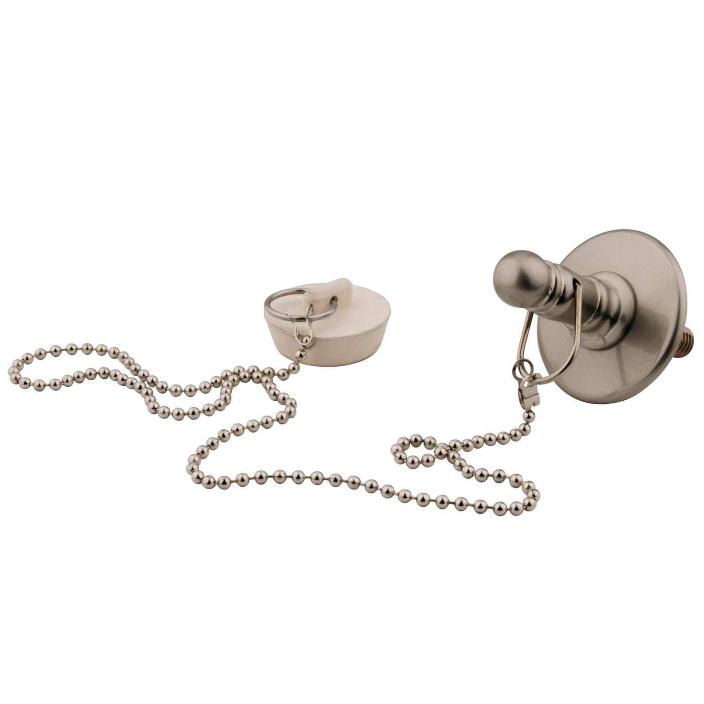 Elements of Design ED1118 Rubber Stopper Chain and Attachment for CC1008, Brushed Nickel