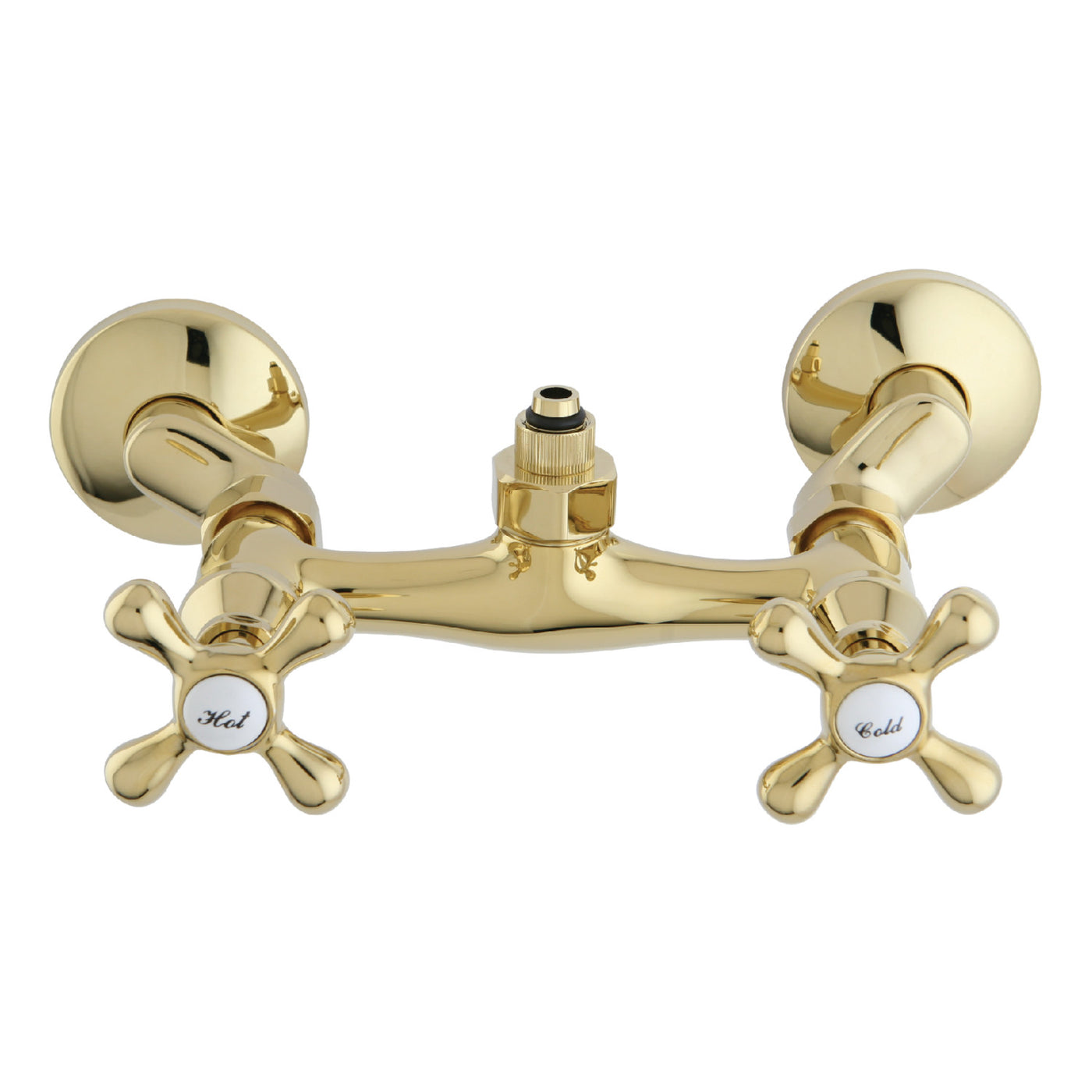 Elements of Design ED2132 Wall Mount Tub Faucet Body with Riser Adapter, Polished Brass