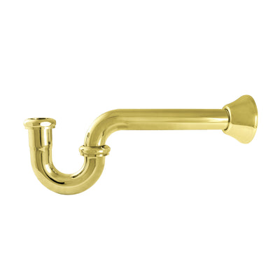 Elements of Design ED2182 1-1/4-inch Decor P-Trap, 18 Gauge, Polished Brass