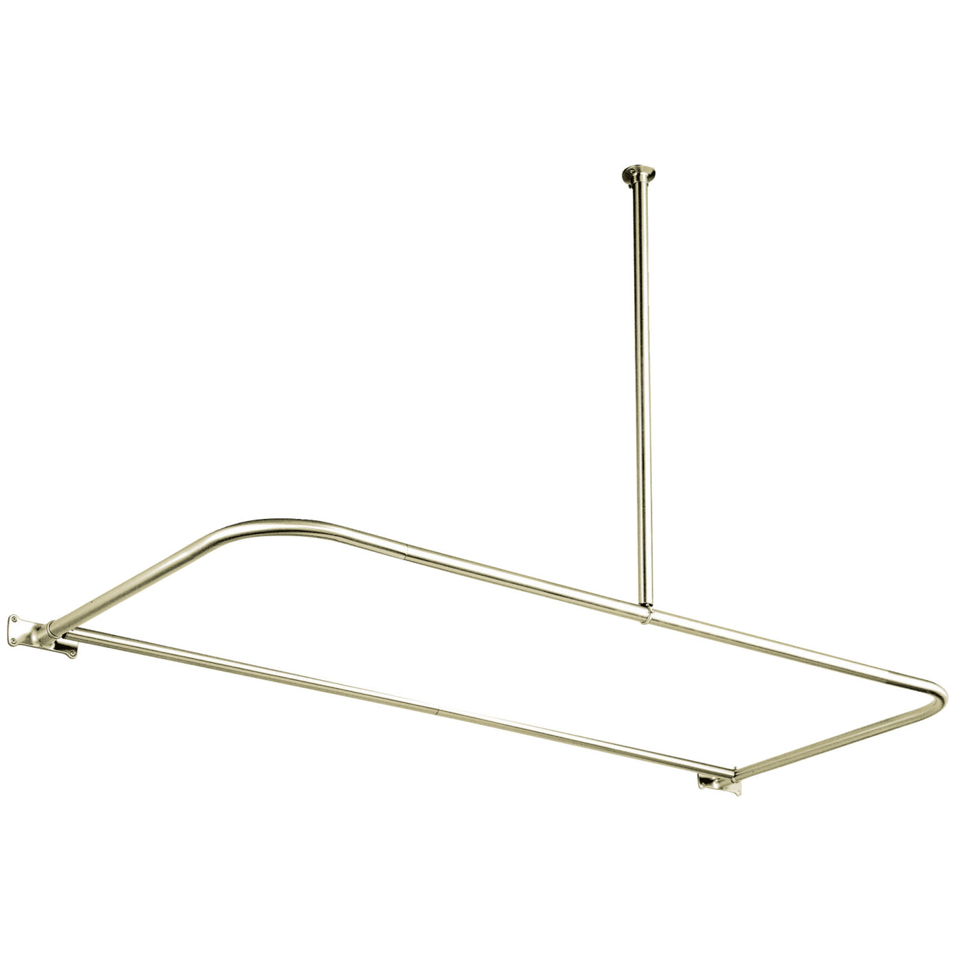 Elements of Design ED3138 D-Type Shower Rod, Brushed Nickel