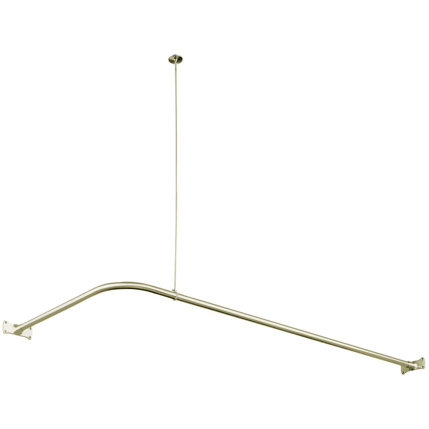 Elements of Design ED3148 Corner Shower Rod, Brushed Nickel