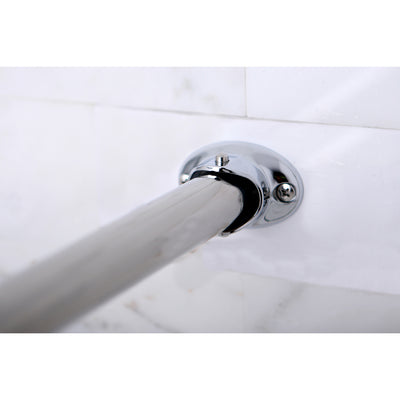 Elements of Design ED3171 47"-60" Stainless Steel Adjustable Curved Shower Curtain Rod, Polished Chrome