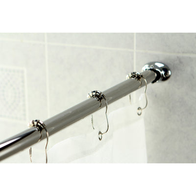 Elements of Design ED3171 47"-60" Stainless Steel Adjustable Curved Shower Curtain Rod, Polished Chrome