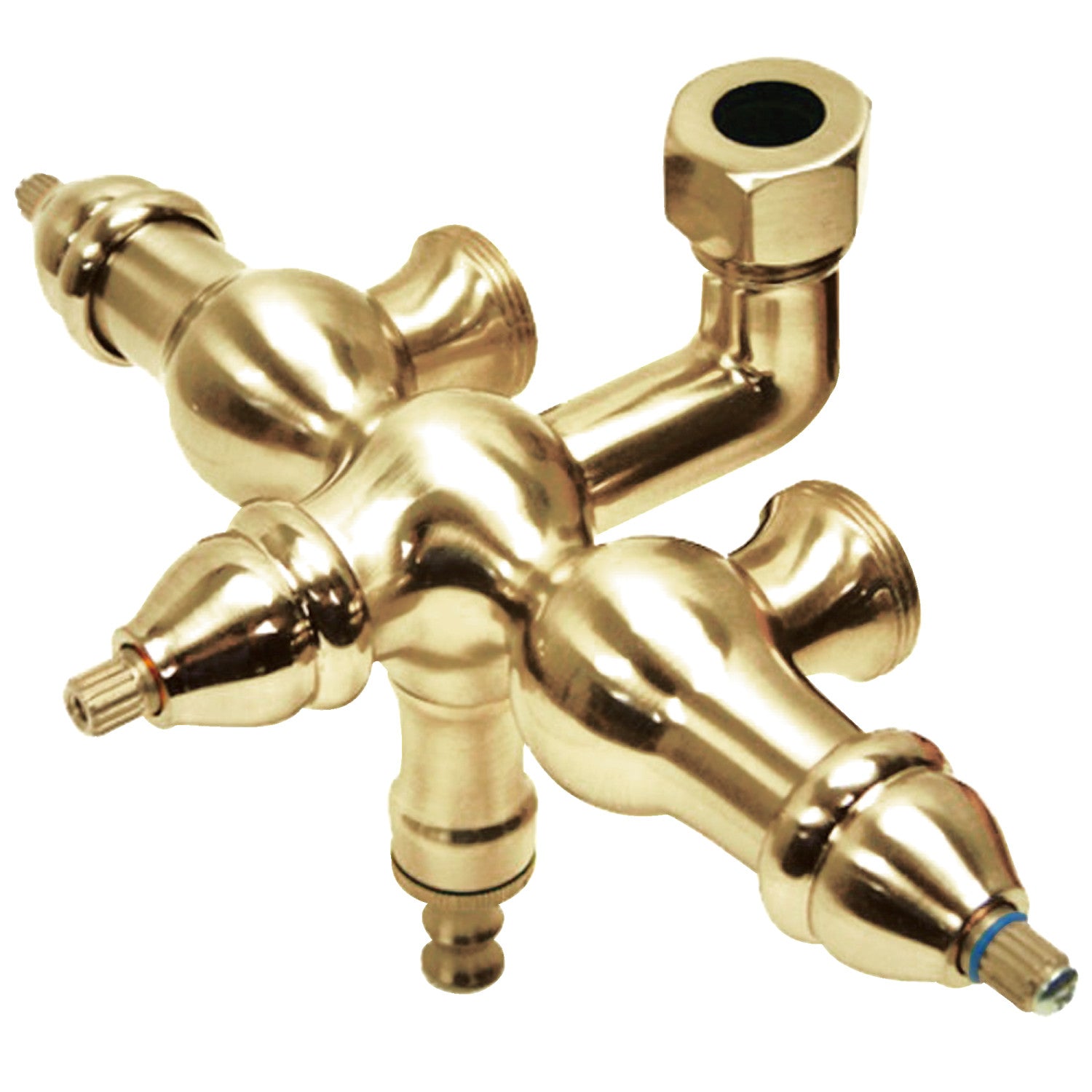 Elements of Design ED400-2 Down Spout Tub Faucet Body, Polished Brass ...