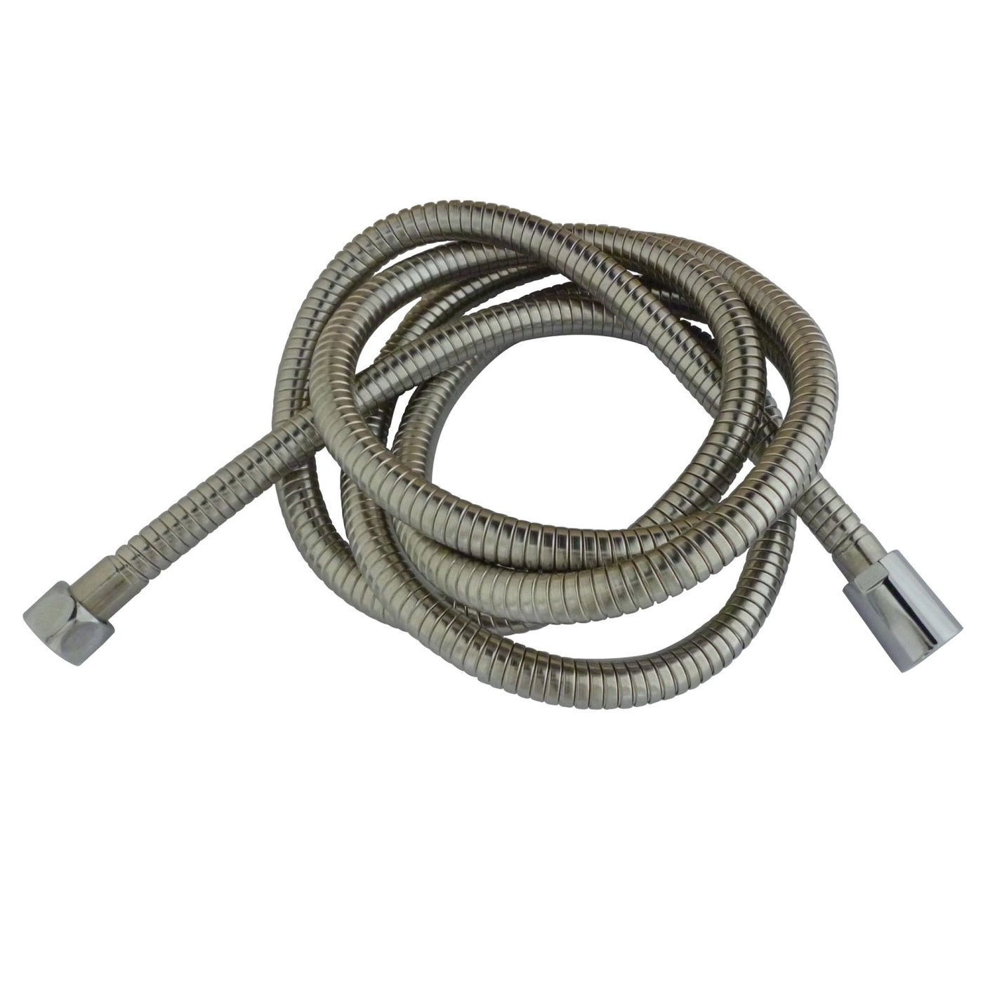 Elements of Design EDH696CRI 63-78.75" Double Spiral Stainless Steel Hose, Stainless Steel