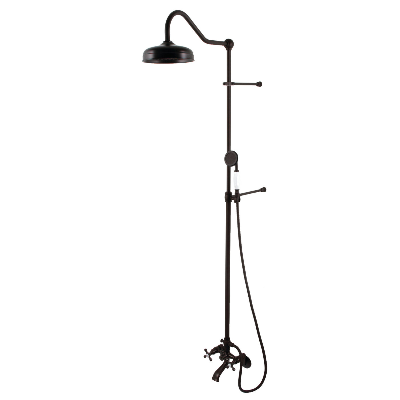 Elements of Design EDK2665 Clawfoot Tub Faucet Package with Shower Combo, Oil Rubbed Bronze