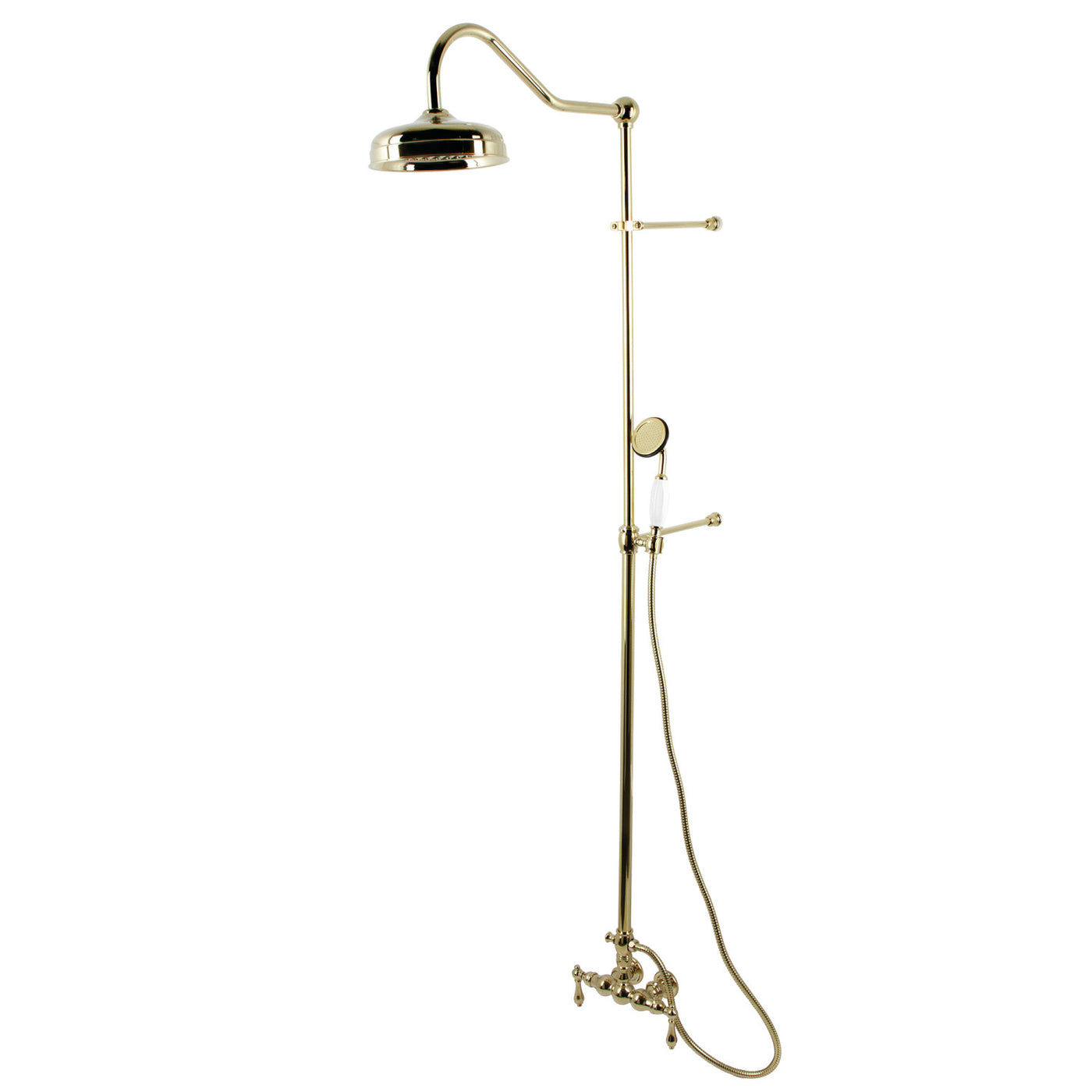 Elements of Design EDK6172 Wall Mount Rain Drop Shower System, Polished Brass