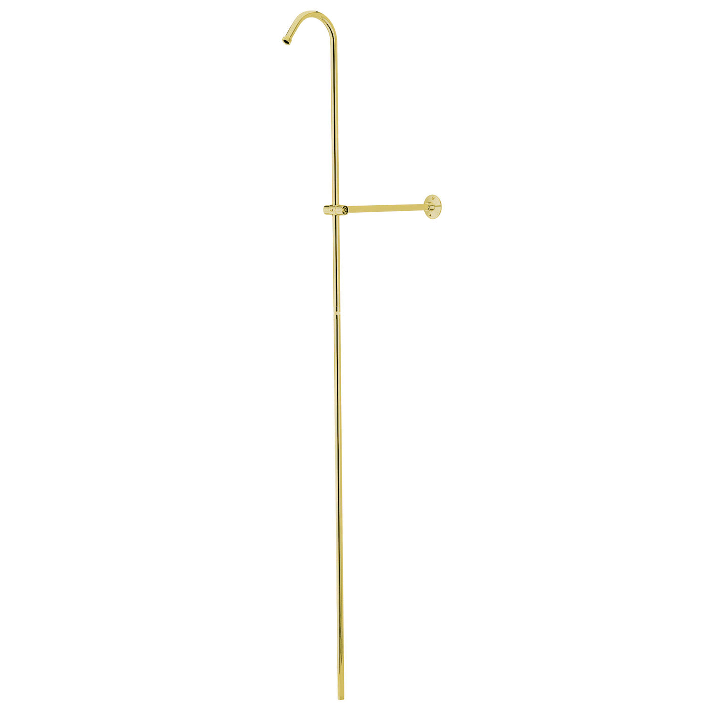 Elements of Design EDR602 Shower Riser and Wall Support, Polished Brass