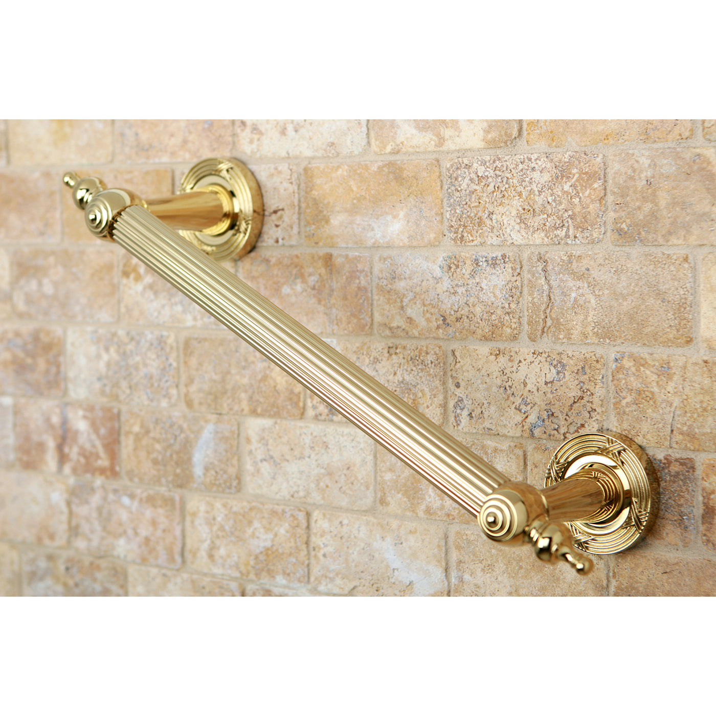 Elements of Design EDR710122 12-Inch Decorative Grab Bar, Polished Brass