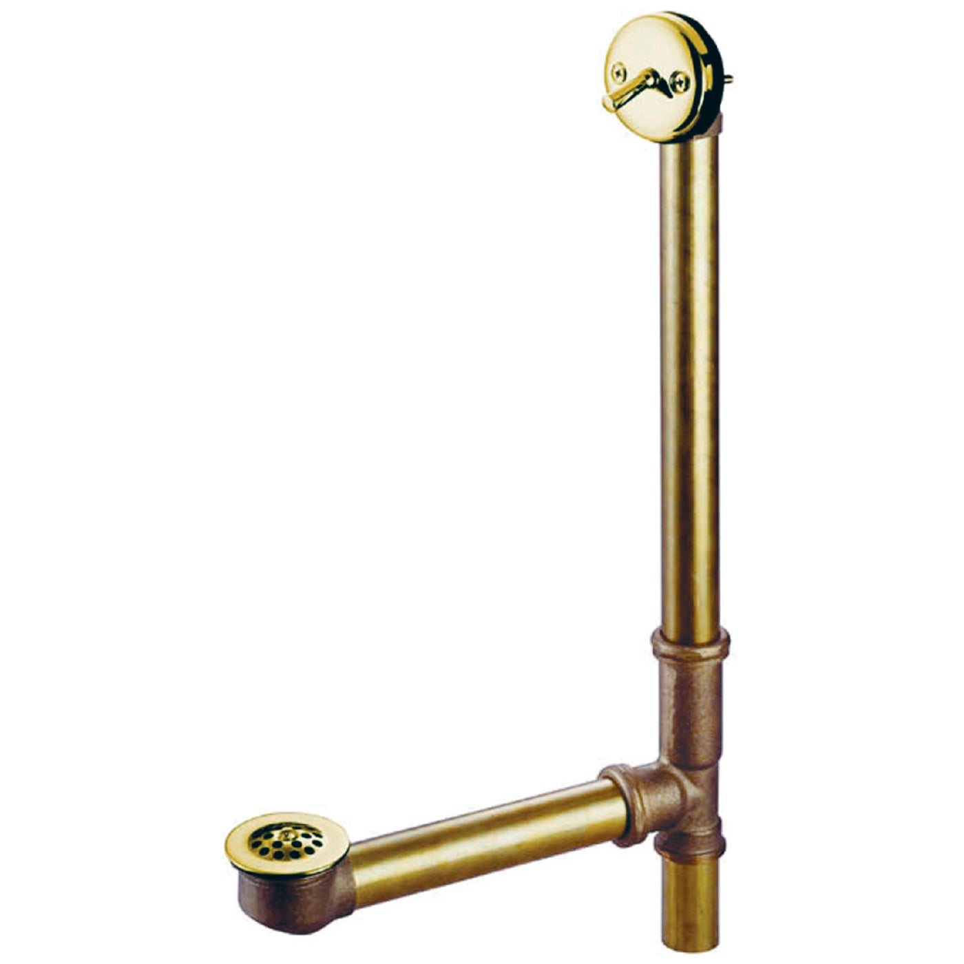 Elements of Design EDTL1162 21-Inch Trip Lever Waste and Overflow with Grid, Polished Brass