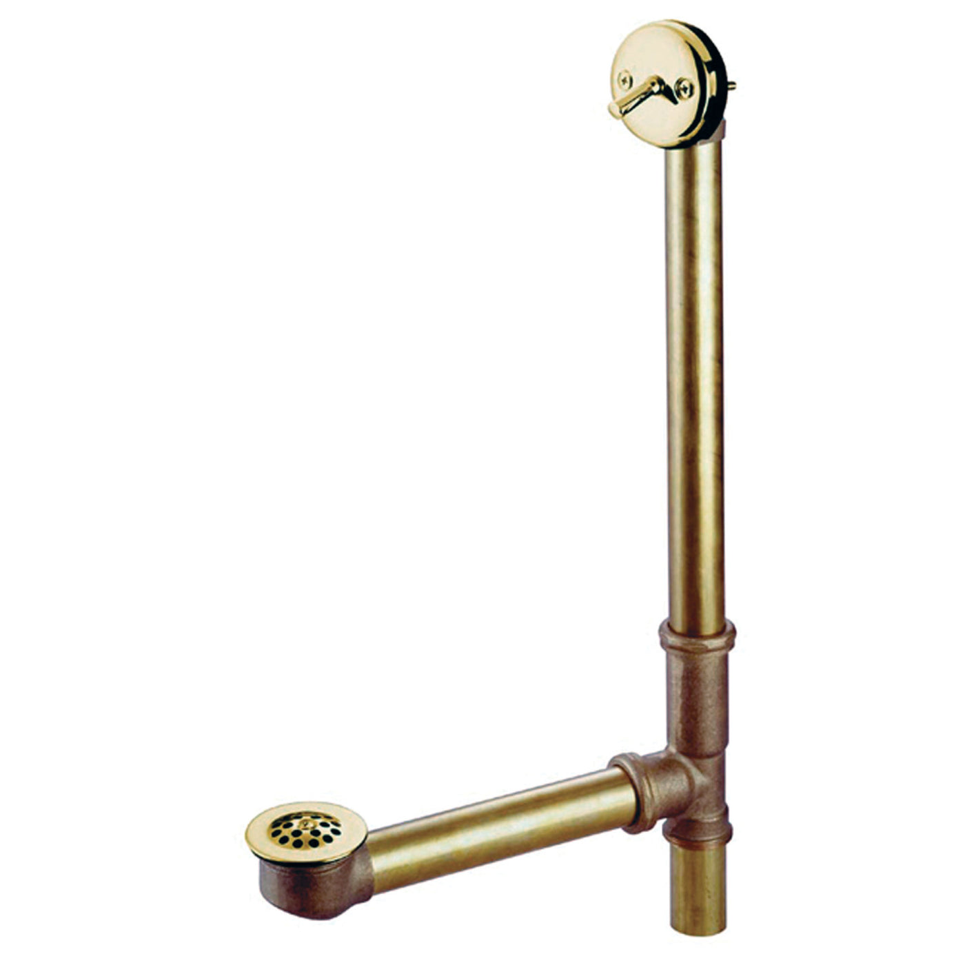 Elements of Design EDTL1182 23-Inch Trip Lever Waste and Overflow with Grid, 20 Gauge, Polished Brass