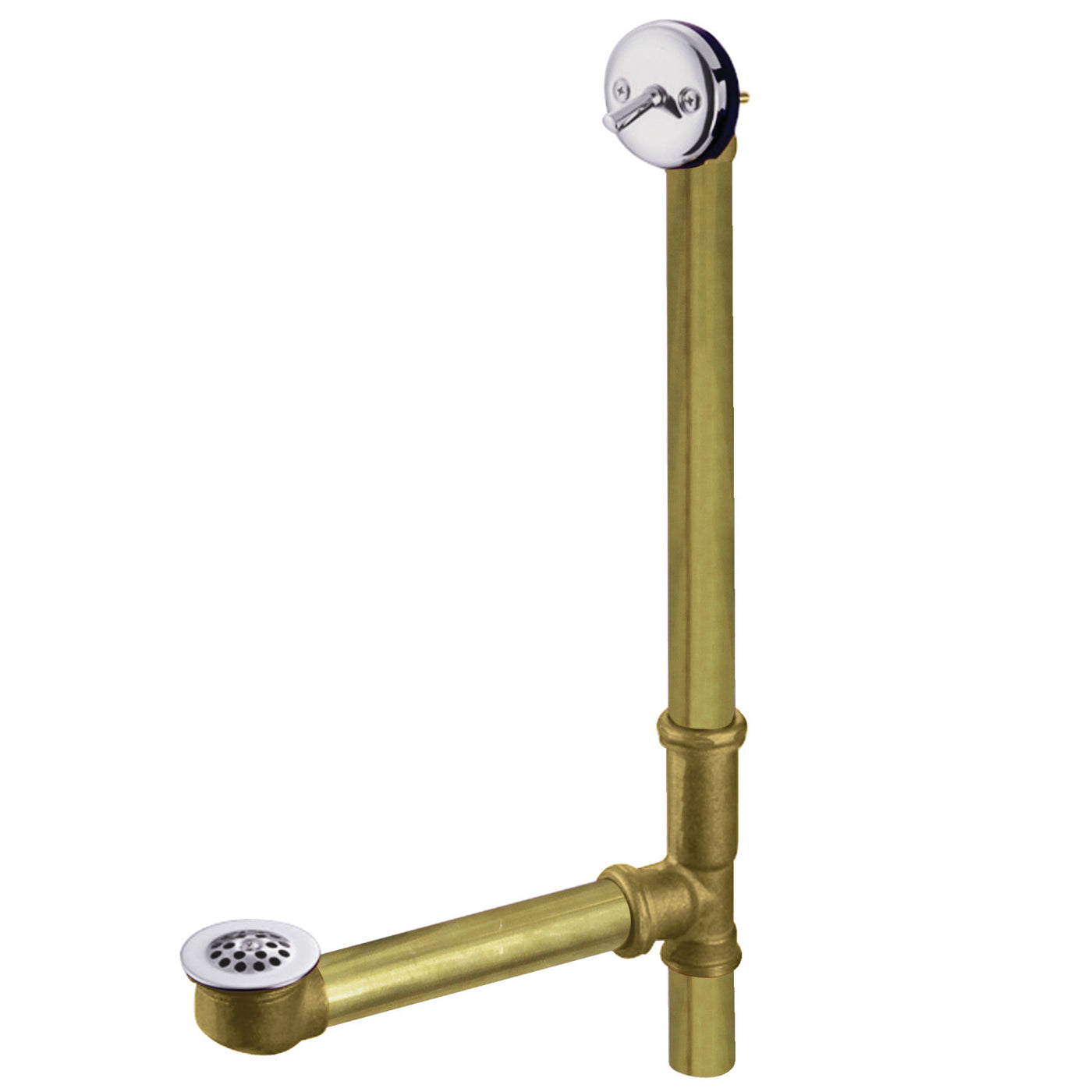 Elements of Design EDTL1201 25-Inch Trip Lever Waste and Overflow with Grid, 20 Gauge, Polished Chrome