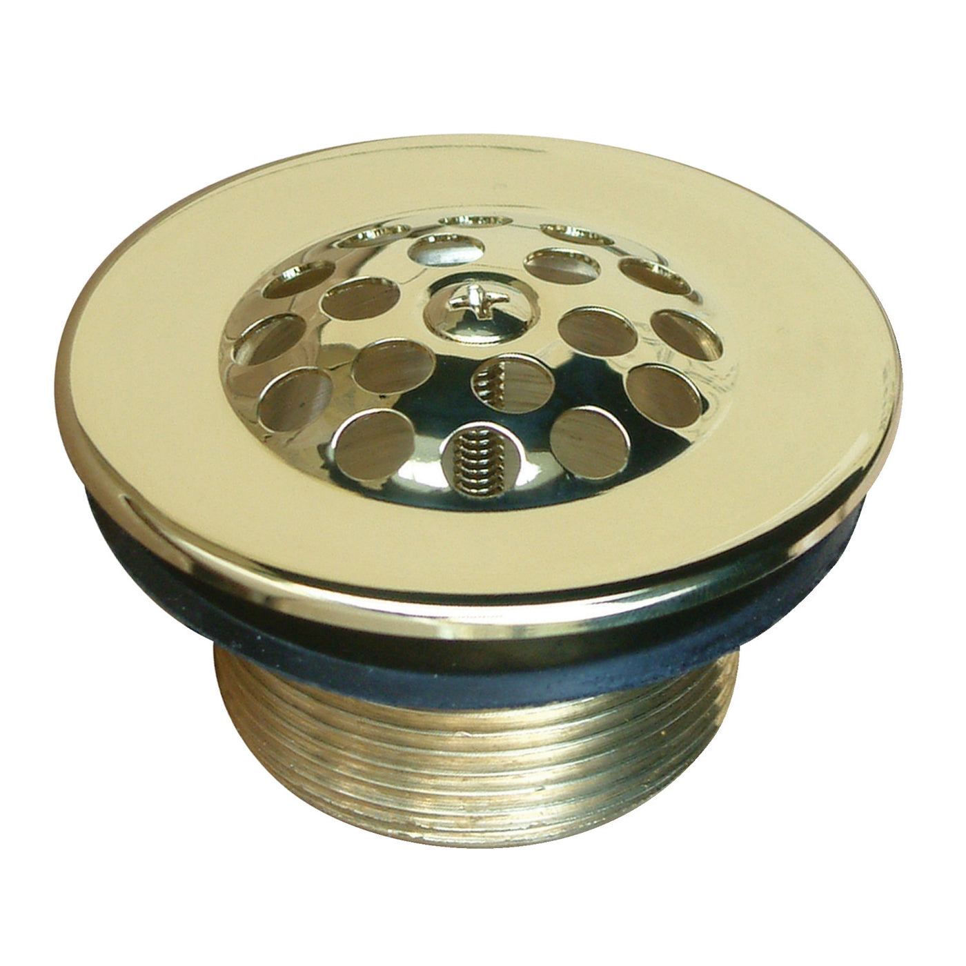 Elements of Design EDTL202 Bathtub Strainer Drain with Rubber, Polished Brass