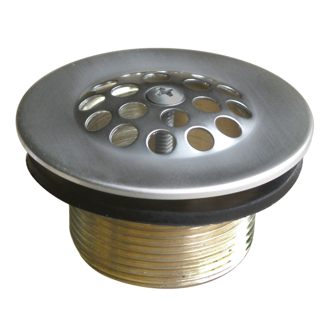 Elements of Design EDTL208 Bathtub Strainer Drain with Rubber, Brushed Nickel