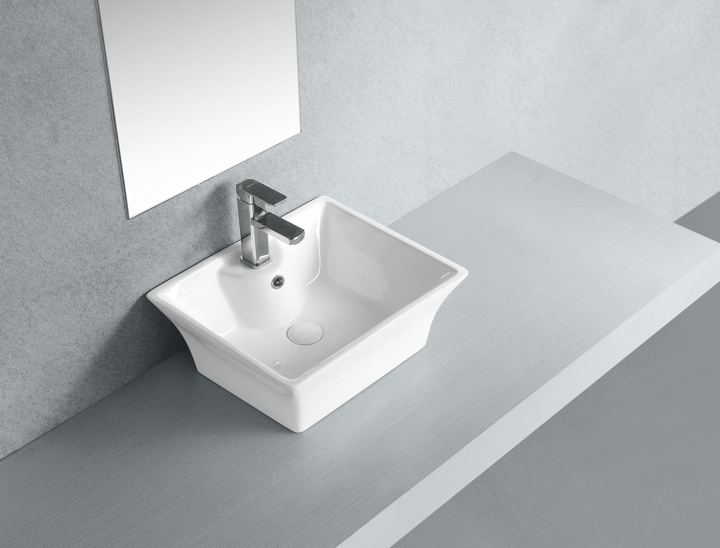 Elements of Design EDV4049 19-1/2" Ceramic Rectangular Vessel Sink, White