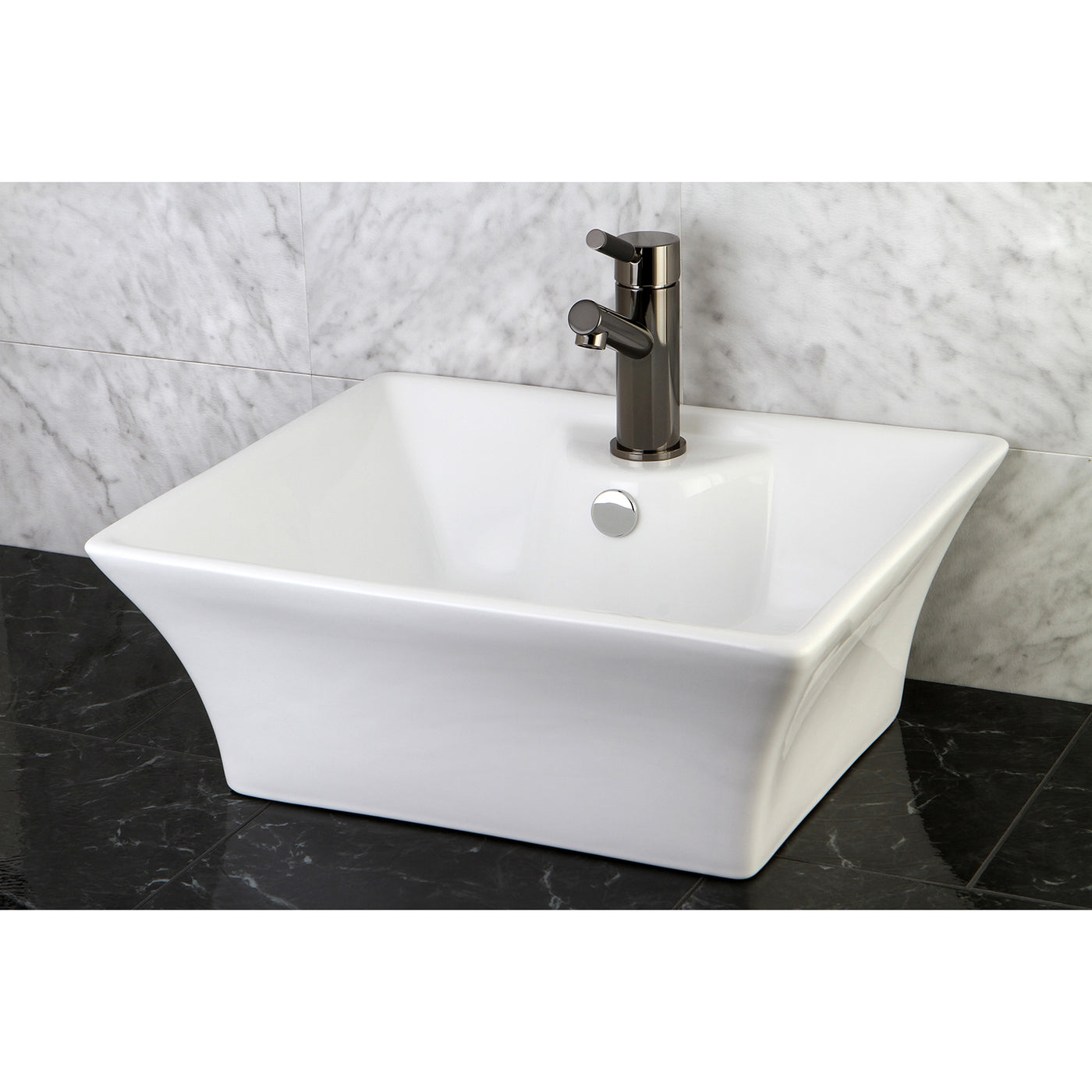 Elements of Design EDV4049 19-1/2" Ceramic Rectangular Vessel Sink, White