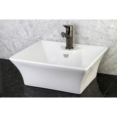 Elements of Design EDV4049 19-1/2" Ceramic Rectangular Vessel Sink, White