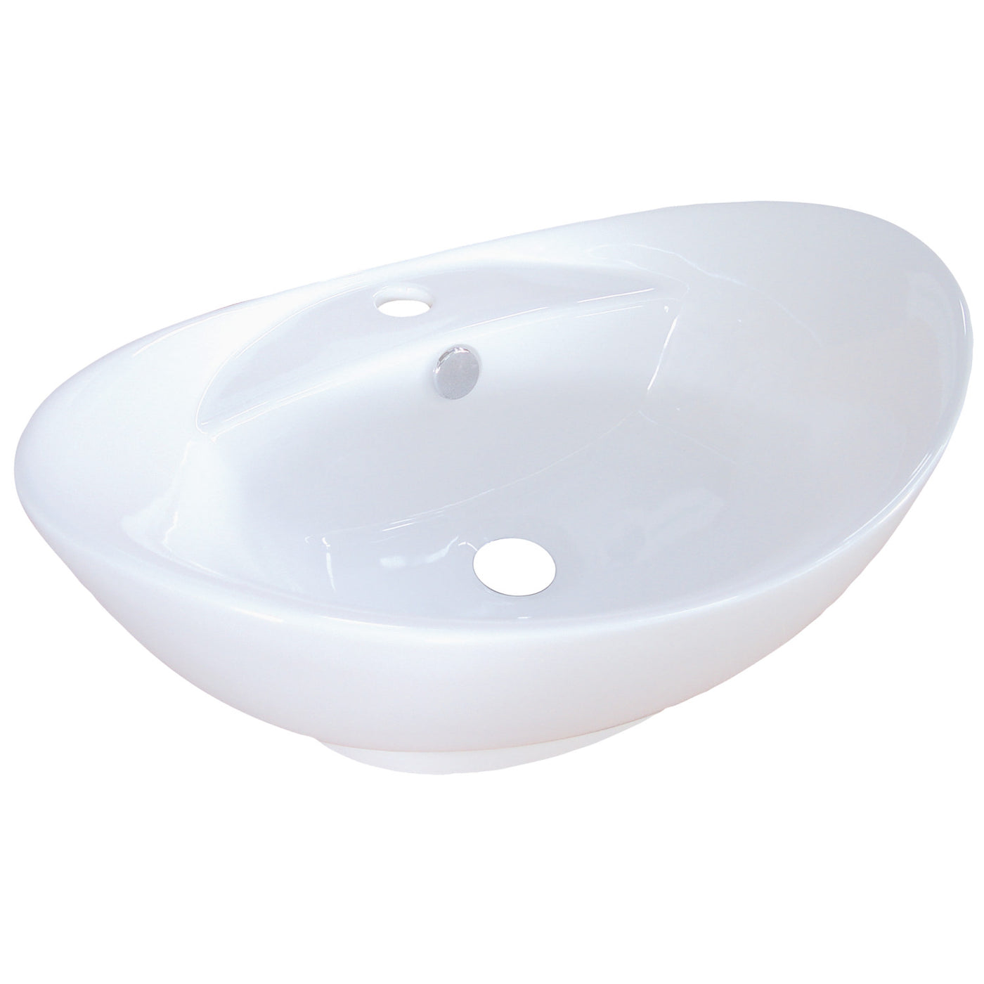 Elements of Design EDV4080 23" Ceramic Oval Vessel Sink, White