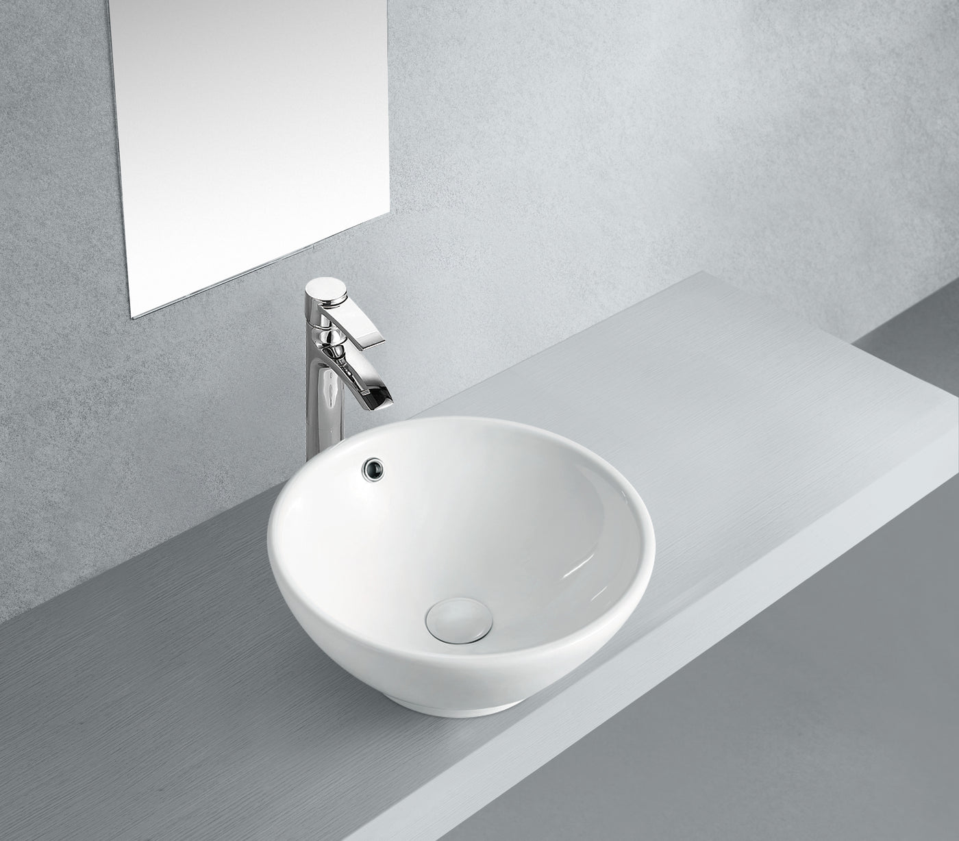 Elements of Design EDV4129 15-3/4" Ceramic Round Vessel Sink, White
