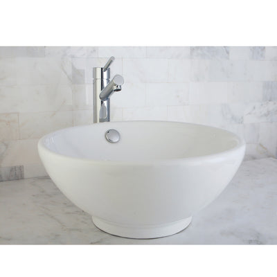 Elements of Design EDV4129 15-3/4" Ceramic Round Vessel Sink, White