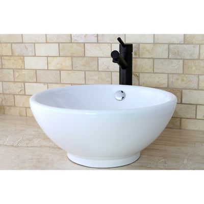 Elements of Design EDV4129 15-3/4" Ceramic Round Vessel Sink, White