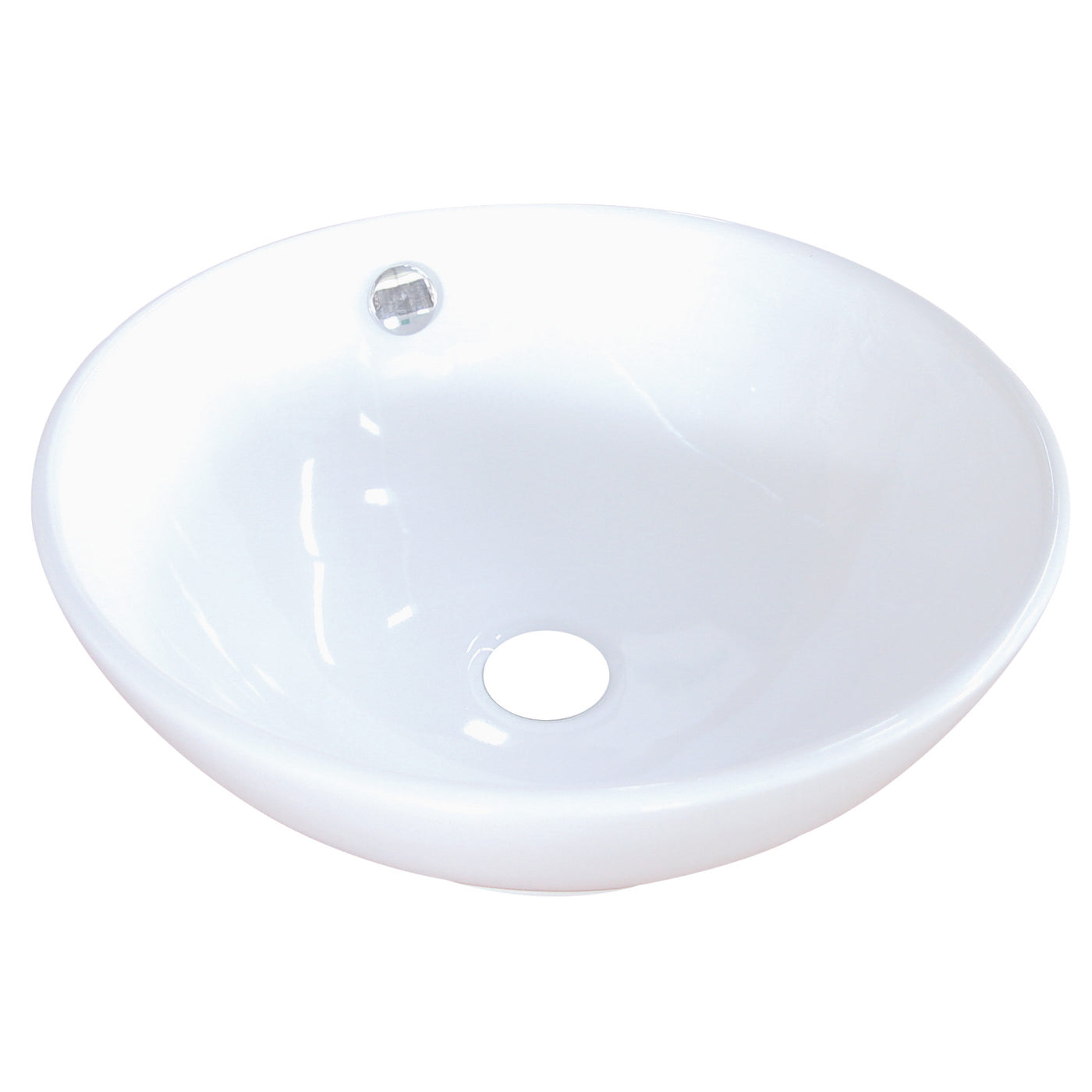 Elements of Design EDV4129 15-3/4" Ceramic Round Vessel Sink, White