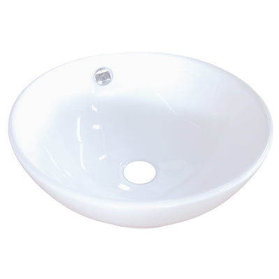 Elements of Design EDV4129 15-3/4" Ceramic Round Vessel Sink, White