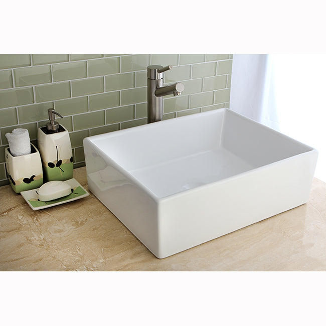 Elements of Design EDV4158 Vessel Sink, White