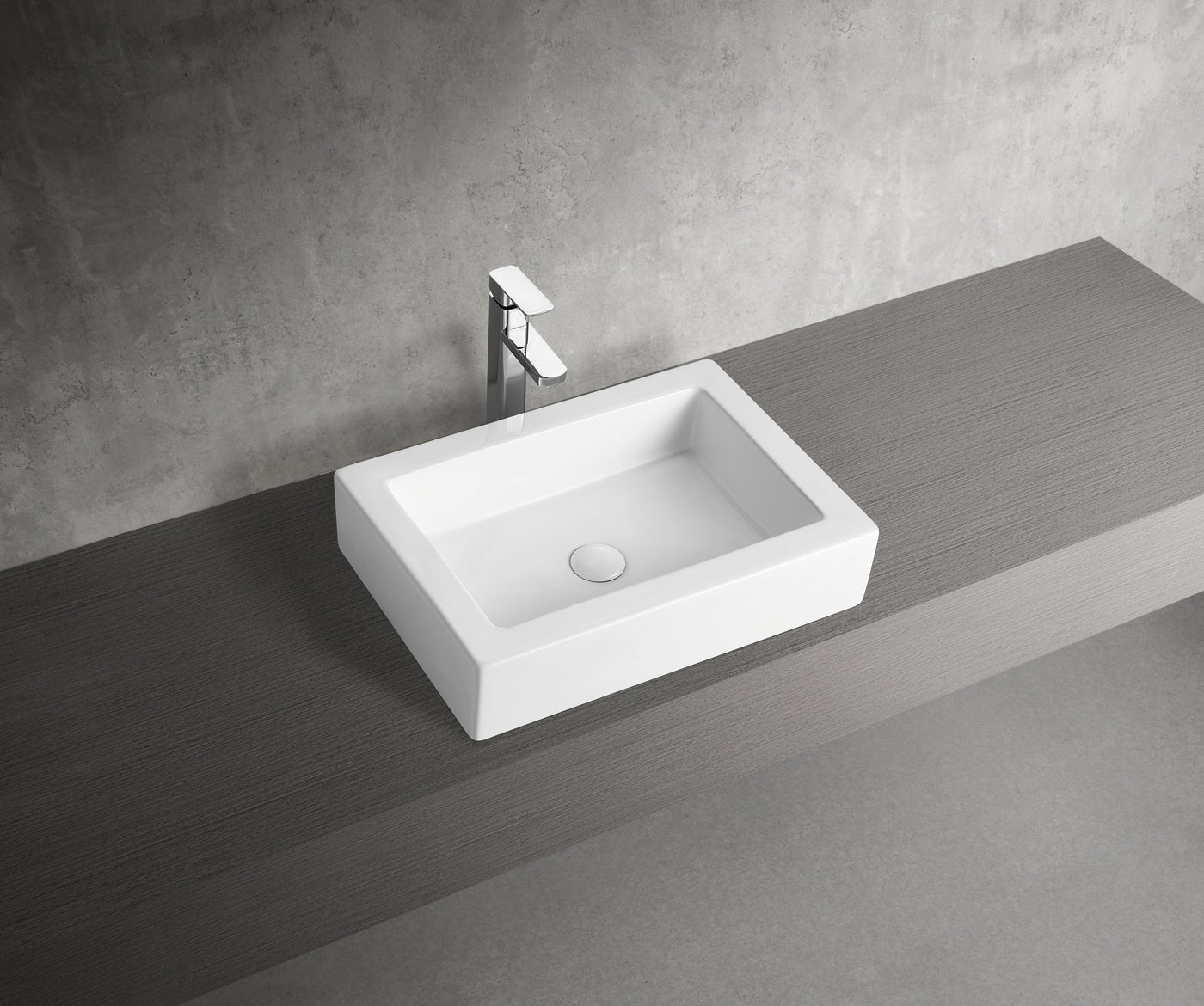 Elements of Design EDV4335 22" Ceramic Rectangular Vessel Sink, White