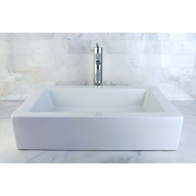 Elements of Design EDV4335 22" Ceramic Rectangular Vessel Sink, White
