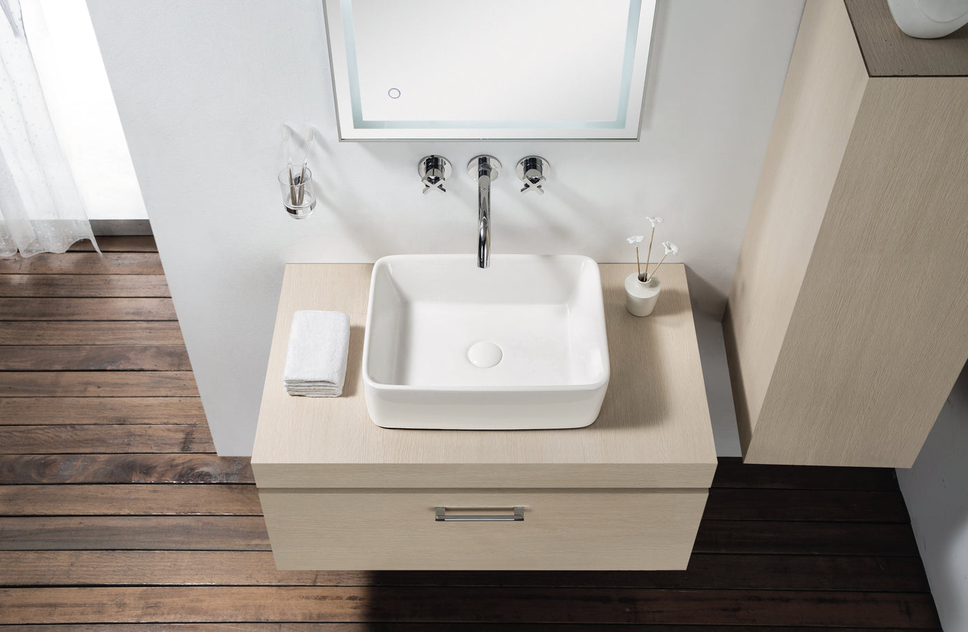 Elements of Design EDV5102 18-7/8" Ceramic Rectangular Vessel Sink, White