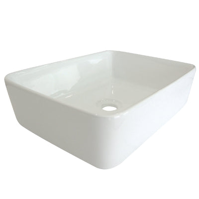 Elements of Design EDV5102 18-7/8" Ceramic Rectangular Vessel Sink, White