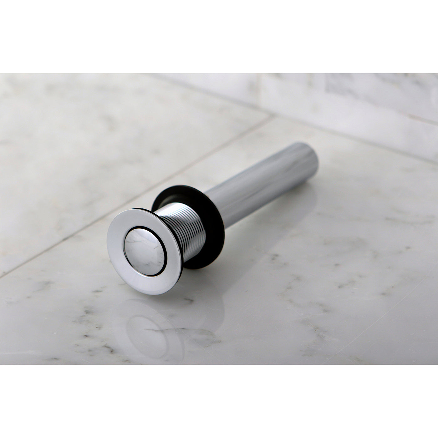 Elements of Design EDV8001 Push Pop-Up Drain without Overflow, Polished Chrome