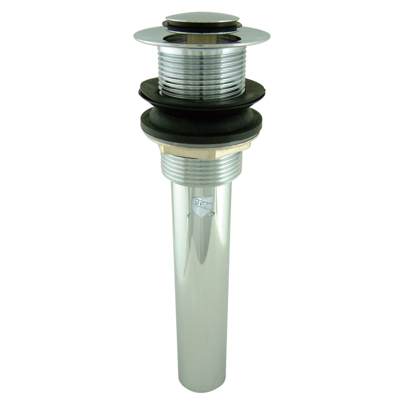 Elements of Design EDV8001 Push Pop-Up Drain without Overflow, Polished Chrome