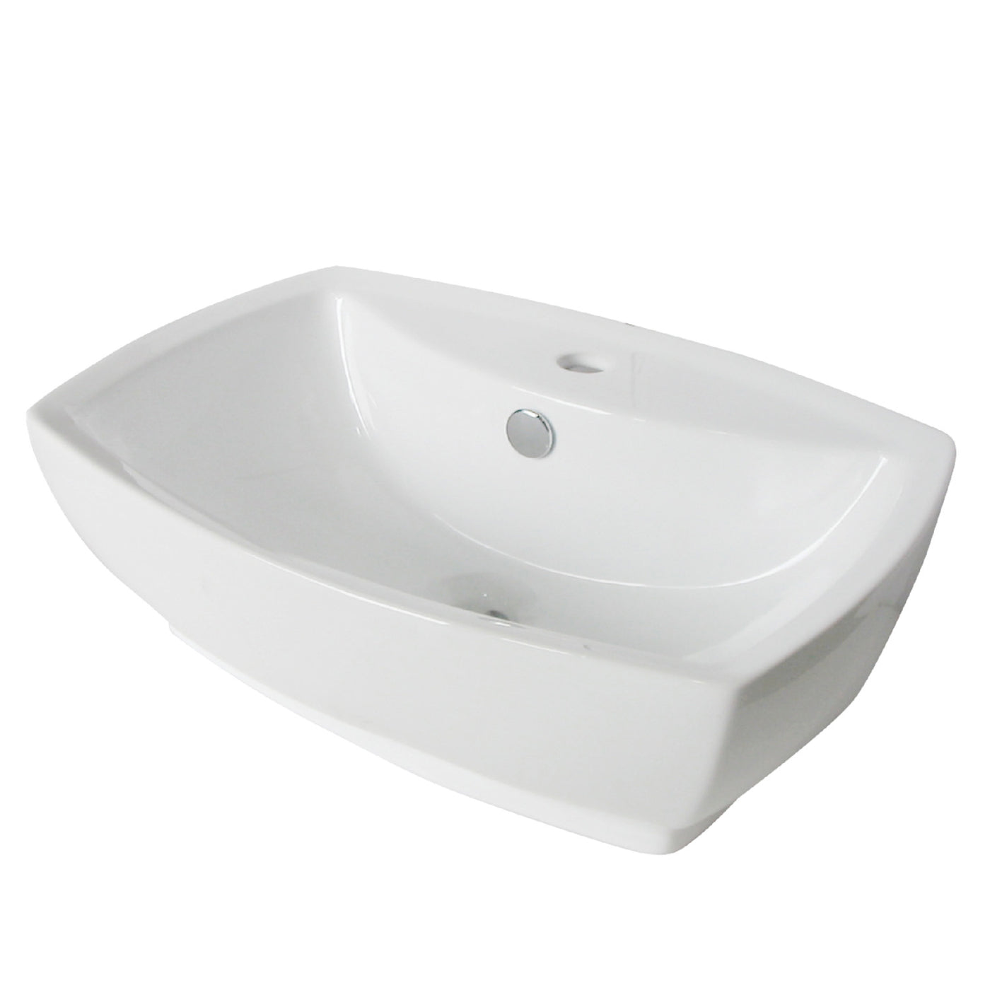 Elements of Design EDV8145 22" Ceramic Rectangular Vessel Sink, White