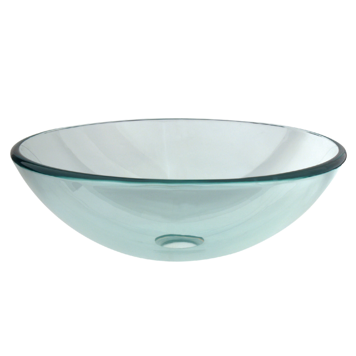 Elements of Design EDVSPCC1 16-1/2 Inch Round Tempered Glass Vessel Sink, Crystal Clear