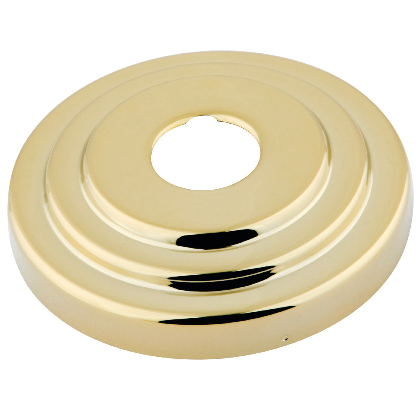 Elements of Design EFLMODERN2 3-Inch O.D Decorative Escutcheon Flange (3/4 Inch I.D.), Polished Brass